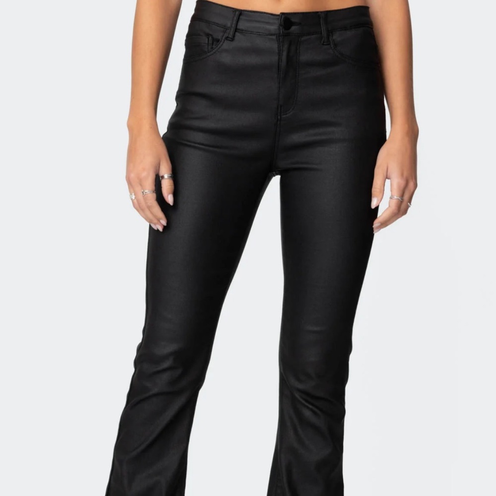 Edikted Size Small Leather Flare Pants